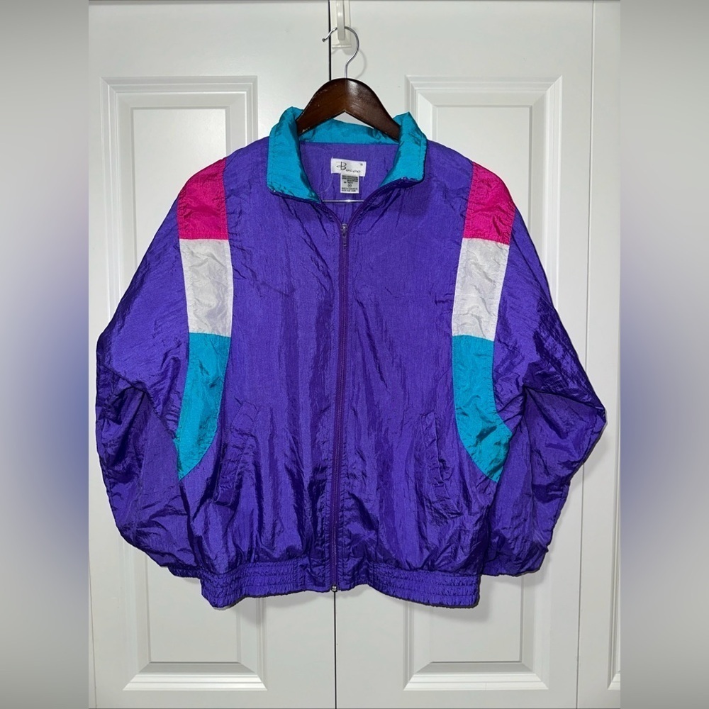 Bocoo Vintage Lightweight Color Block Gym Windbreaker M